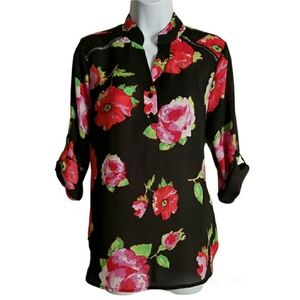 Wishful Park Floral Black Blouse